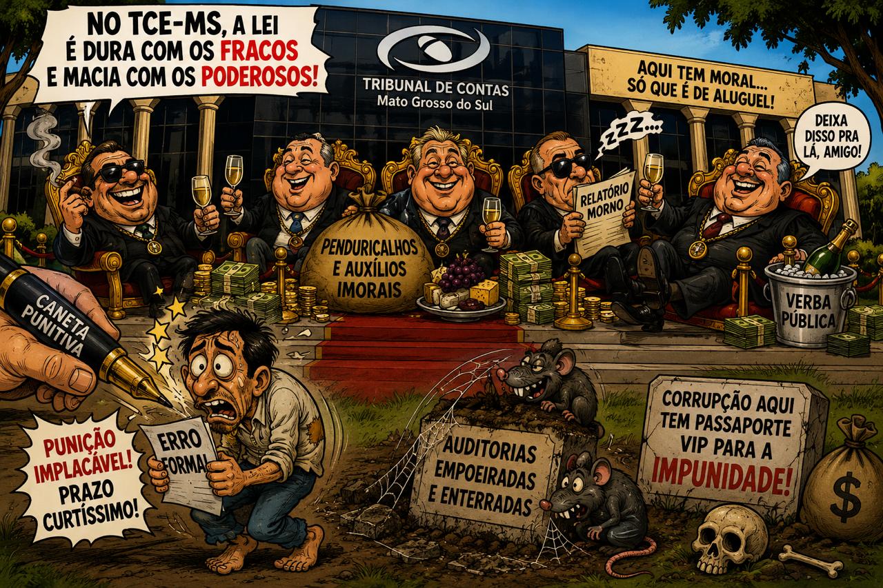 Silêncio comprado do TCE-MS protege a elite corrupta
