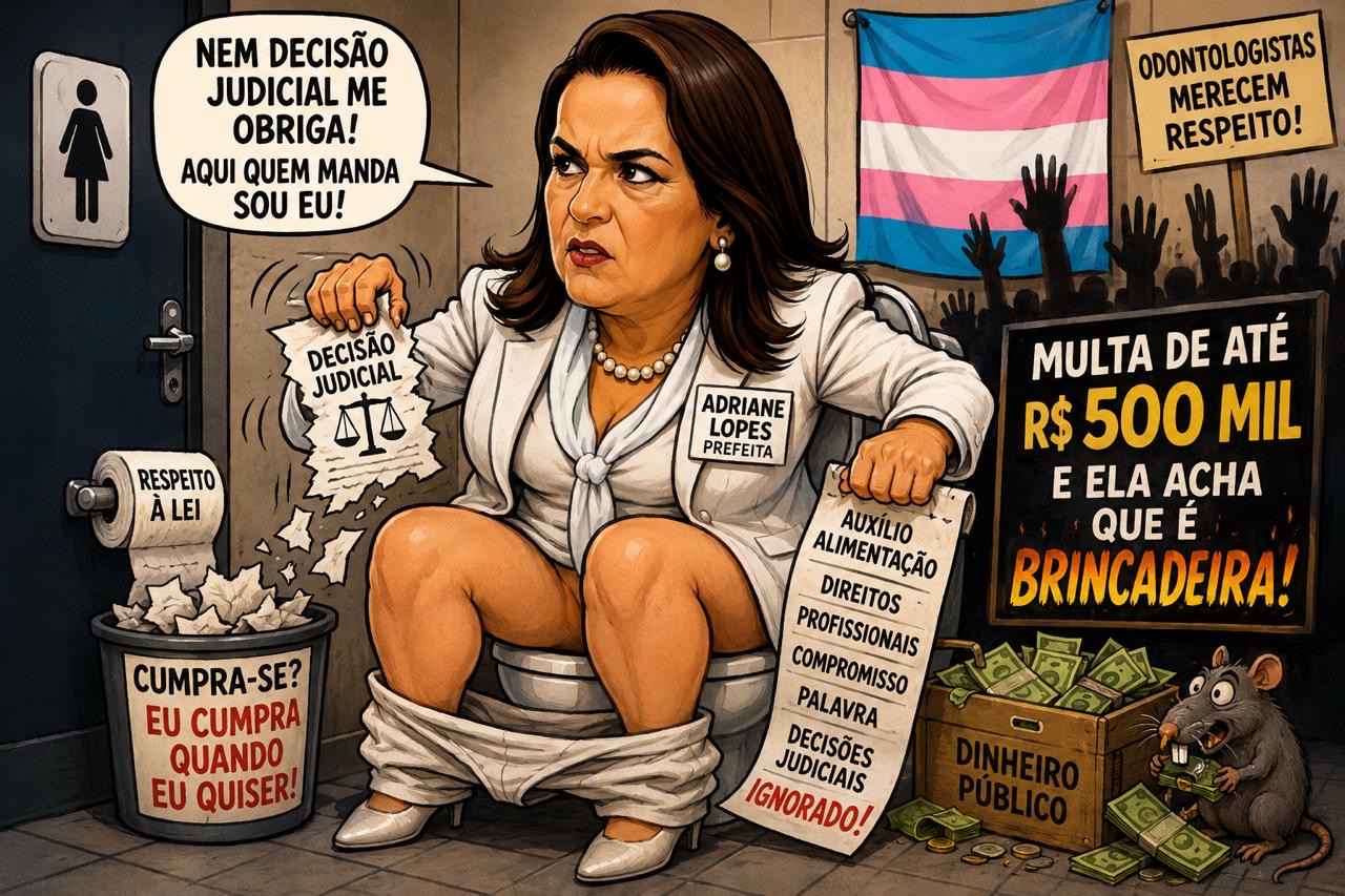 Adriane desafia até a Justiça